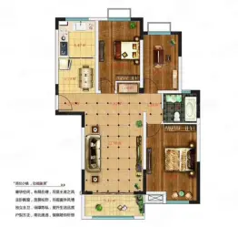 英伦小镇3室2厅1厨1卫建面113.00㎡