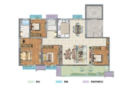 福建平潭吾悦广场4室1厅1厨2卫建面140.00㎡