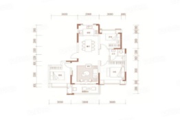 国鼎华府·万得天地3室2厅1厨1卫建面105.00㎡