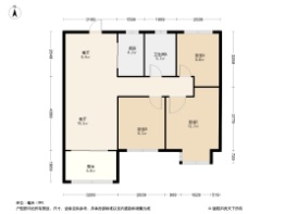 银亿朗境3室2厅1厨1卫建面95.00㎡