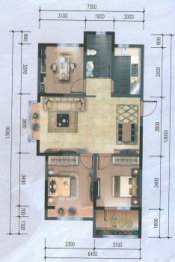 上流和苑3室2厅1厨1卫建面107.00㎡