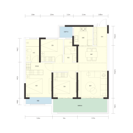 合泰·臻悦府3室2厅1厨2卫建面115.00㎡