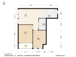 中洲坊创意中心2室1厅1厨1卫建面65.00㎡