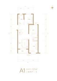 千禧·花香四季3室2厅1厨1卫建面121.00㎡