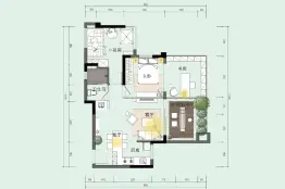 得乐森林小镇2室1厅1厨1卫建面79.42㎡