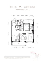 滨江春翠里3室2厅1厨2卫建面107.00㎡