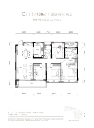 滨江春翠里4室2厅1厨2卫建面138.00㎡