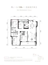 滨江春翠里4室2厅1厨2卫建面128.00㎡