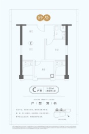 凤凰花城·锦鲤1室2厅1厨1卫建面57.00㎡