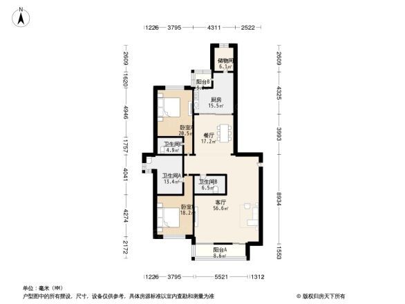 北京GOLF公寓户型图