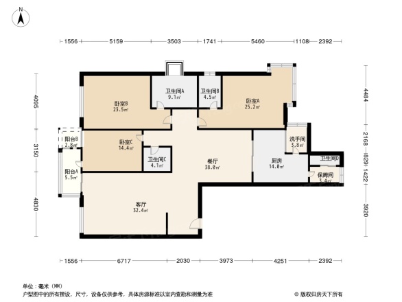北京GOLF公寓户型图