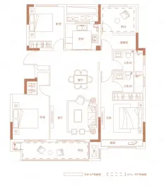 姑溪晓著4室2厅1厨2卫建面130.00㎡