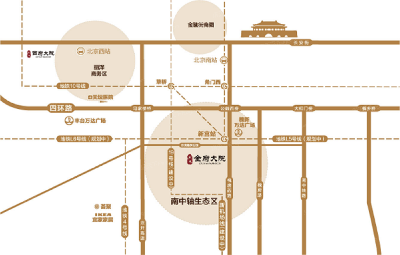 泰禾金府大院交通图