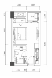 珑湾1室1厅1厨1卫建面32.00㎡