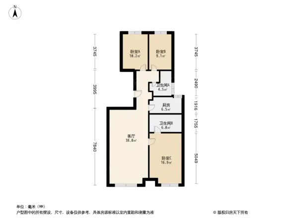 万科天竺悦城户型图