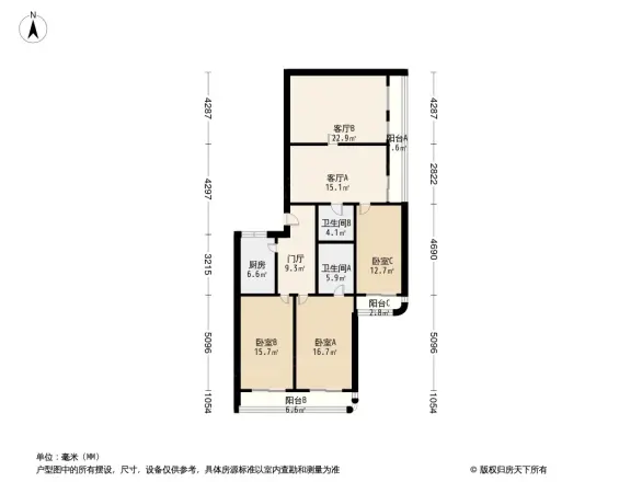 知春大厦住宅户型图