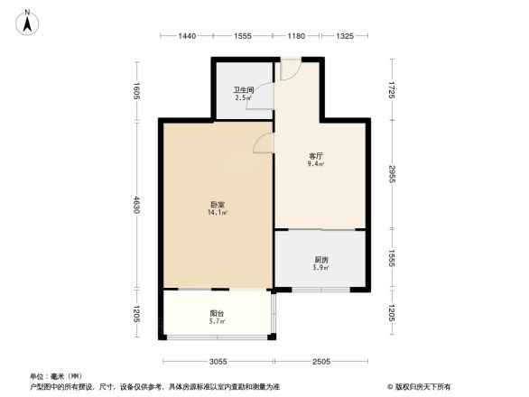 上园村甲6号院户型图