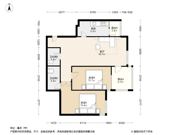 枫蓝国际户型图