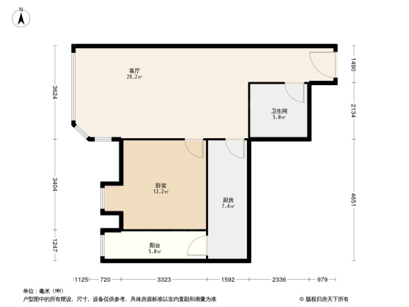 望京合生麒麟社公寓户型图