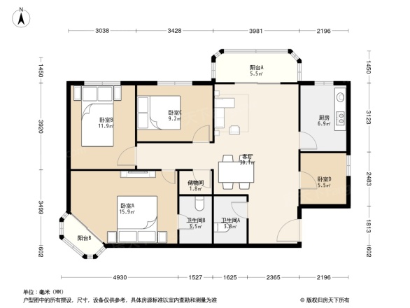 阳明国际公寓户型图