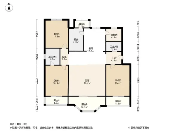 龙城花园一期户型图