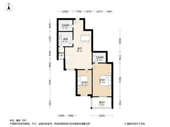 菜户营甲1号院户型图