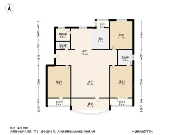 龙城花园一期户型图