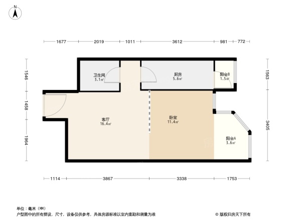 望京合生麒麟社公寓户型图