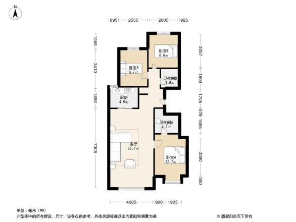 合景映月台户型图