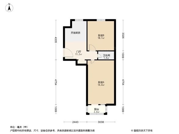 昌平区医院宿舍户型图