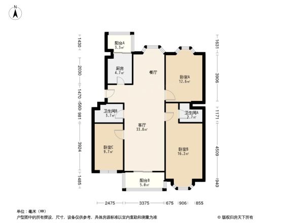韩村河西小区户型图
