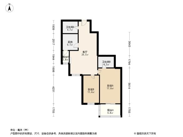 菜户营甲1号院户型图