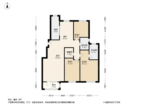 格林云墅洋房户型图