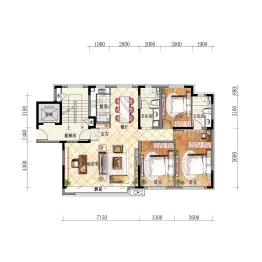 亚泰·莲花山3室2厅1厨2卫建面139.00㎡