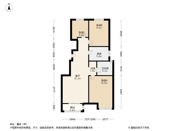 格林云墅洋房户型图