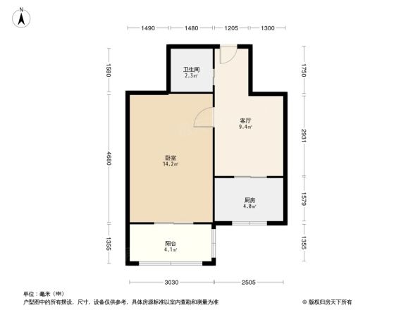 上园村甲6号院户型图