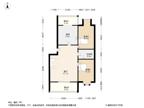 韩村河西小区户型图
