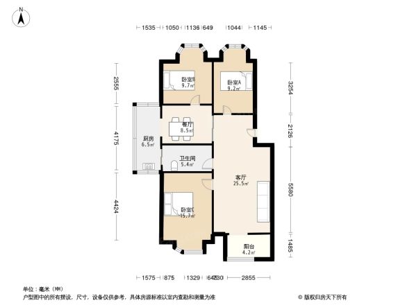 韩村河西小区户型图