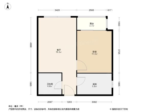 晓月苑四里户型图