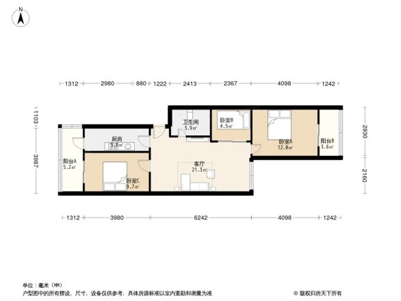 杨庄路8号院户型图