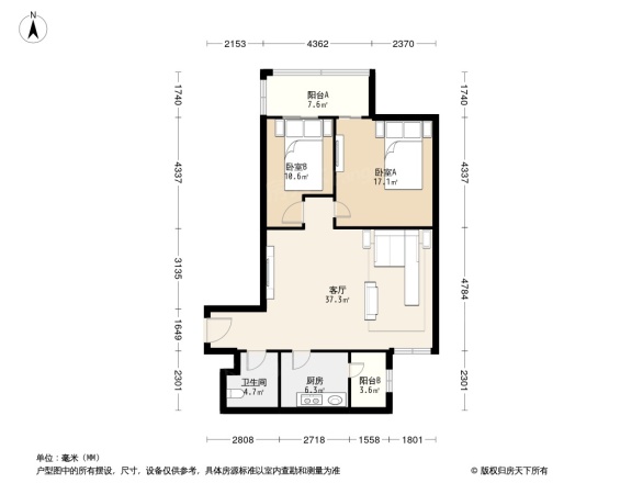 中景濠庭户型图