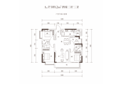 御园丰锦4室2厅1厨2卫建面109.20㎡