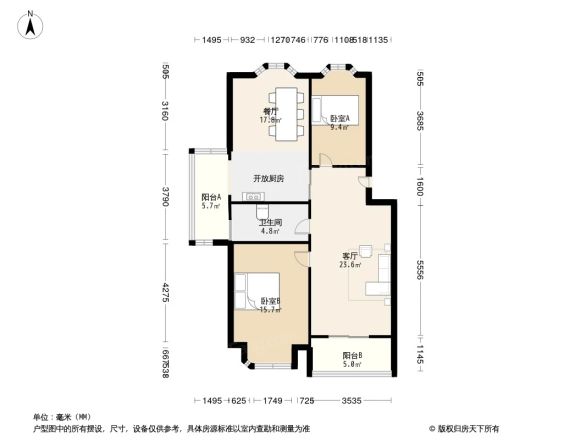 韩村河西小区户型图