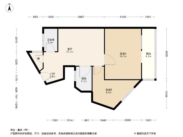 苹果园东口建行楼户型图