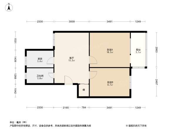贾家花园甲1号院户型图