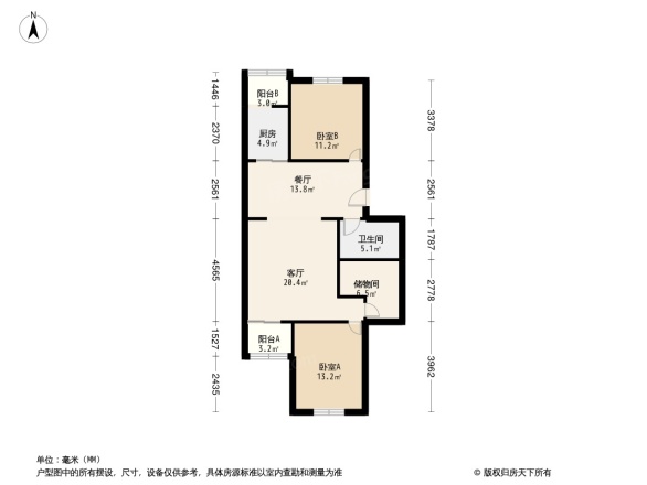 东潞苑小区户型图