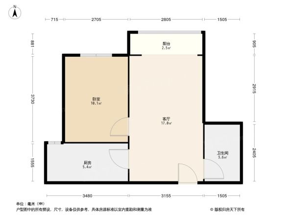 晓月苑四里户型图