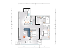 金地·自在城3室2厅1厨1卫建面109.00㎡