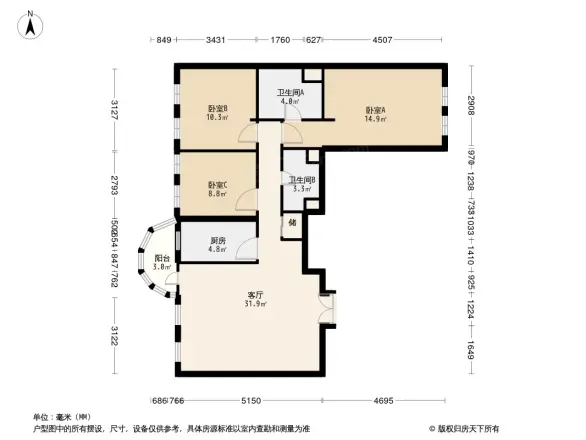 阳光飘亮广场户型图