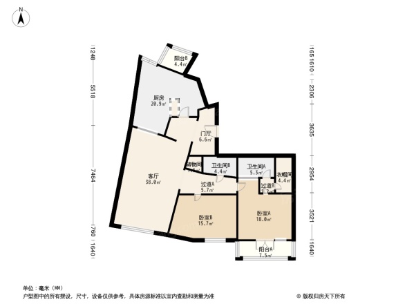滨河花园户型图